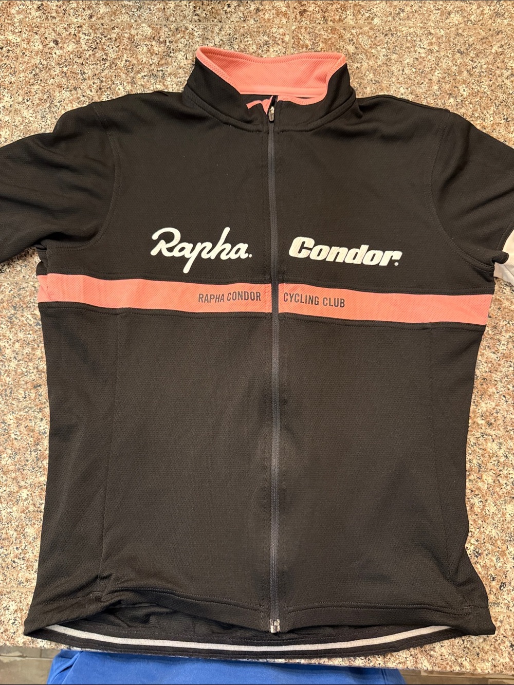 Medium Cycling Jersey with Black Body and Pink Accents